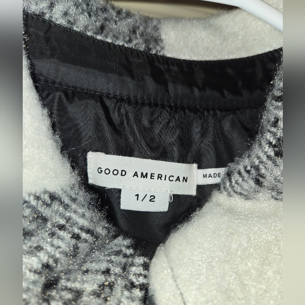 NWT Good American Oversized Plaid Shacket - Picture 8 of 10